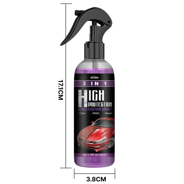Spray De Revêtement Rapide 3-en-1 Pour Voiture - Haute Protection