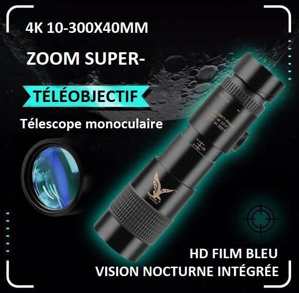 Télescope Monoculaire Étanche À Haute Définition 4K 10-300X40mm