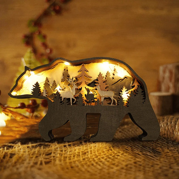 Décoration Ours En Bois 3D