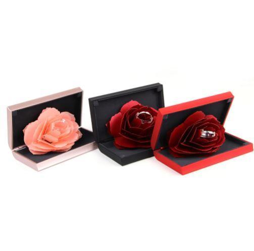 Boîte Cadeau pour Bague Rose Florissante
