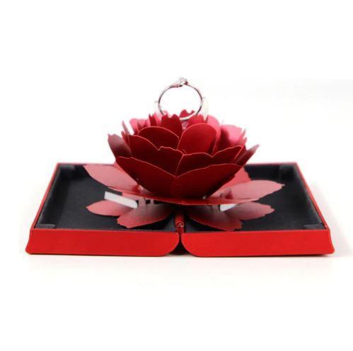 Boîte Cadeau pour Bague Rose Florissante