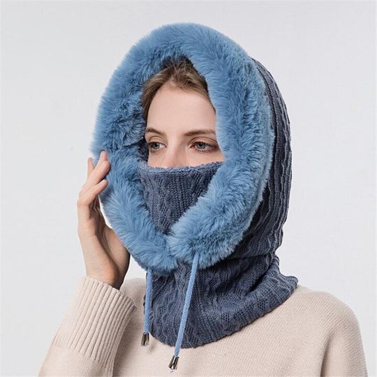 Bonnet Coupe-vent Chaud En Tricot Pour l'Hiver