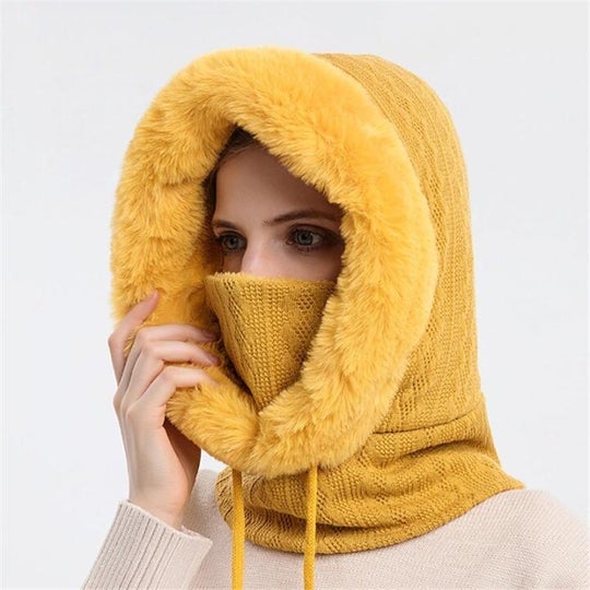 Bonnet Coupe-vent Chaud En Tricot Pour l'Hiver