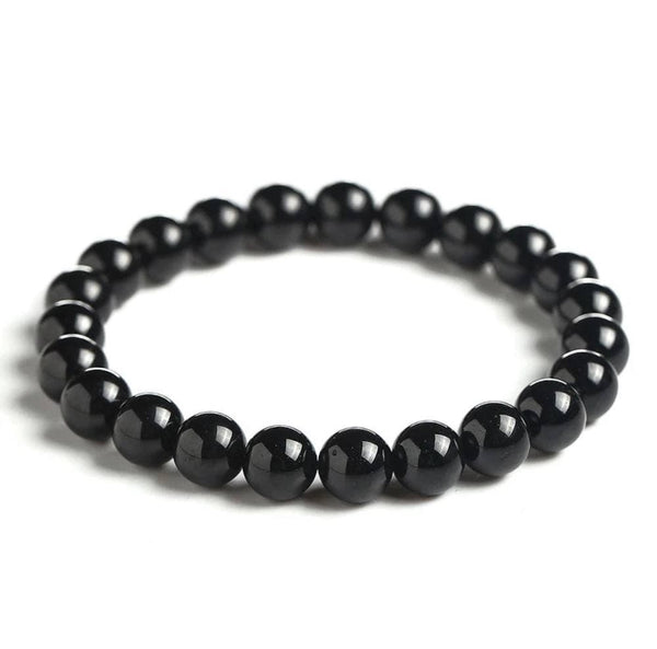 Bracelet De Guérison En Obsidienne Noire