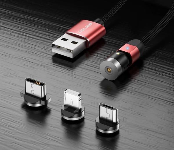 Cable magnétique chargement iPhone - Type C - Micro Usb 360°