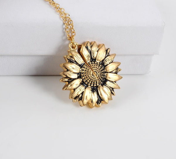 Collier avec Pendentif Tournesol