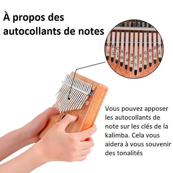 Kalimba 17 touches - Piano à Pouces En Bois d'Acajou