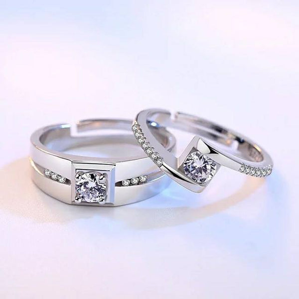 Paire de Bagues, Bague de Fiançailles, Bague de Mariage 2018