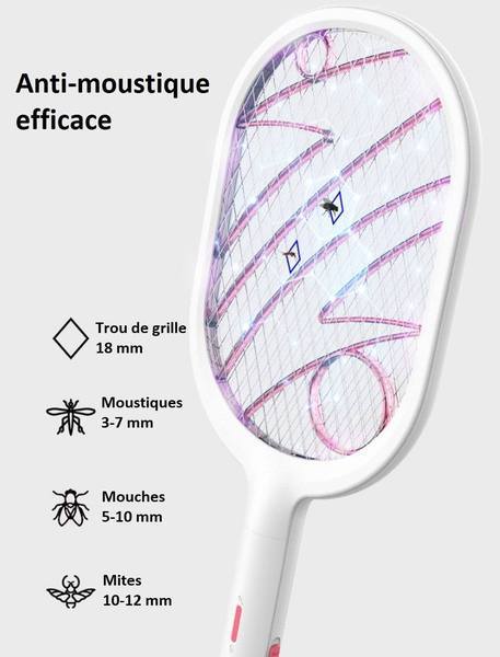 Raquette Anti-moustiques Rechargeable