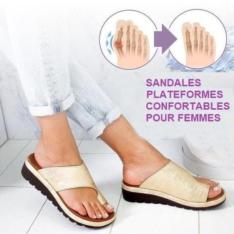 Sandales Plateformes Confortables Pour Femmes