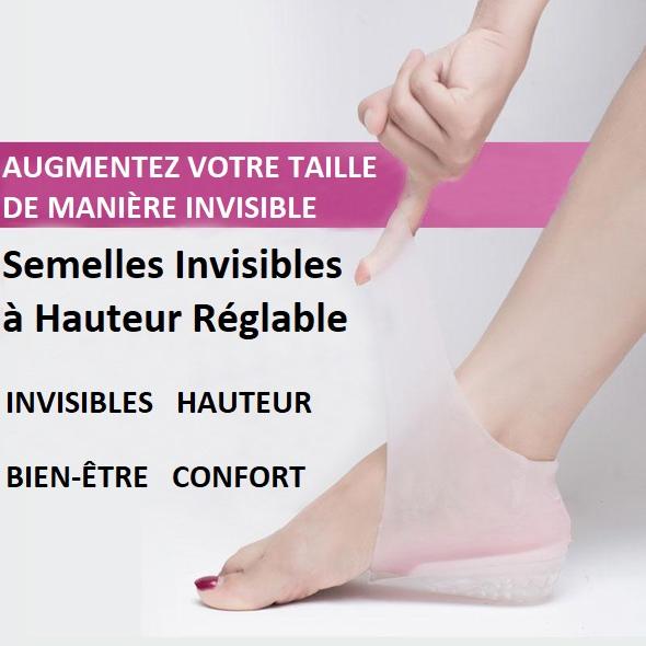 Semelles Invisibles Grandissantes - Réhaussantes