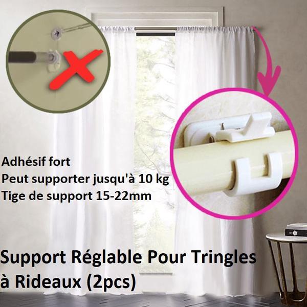 Support De Fixation Réglable Pour Tringle à Rideaux (2 pièces)